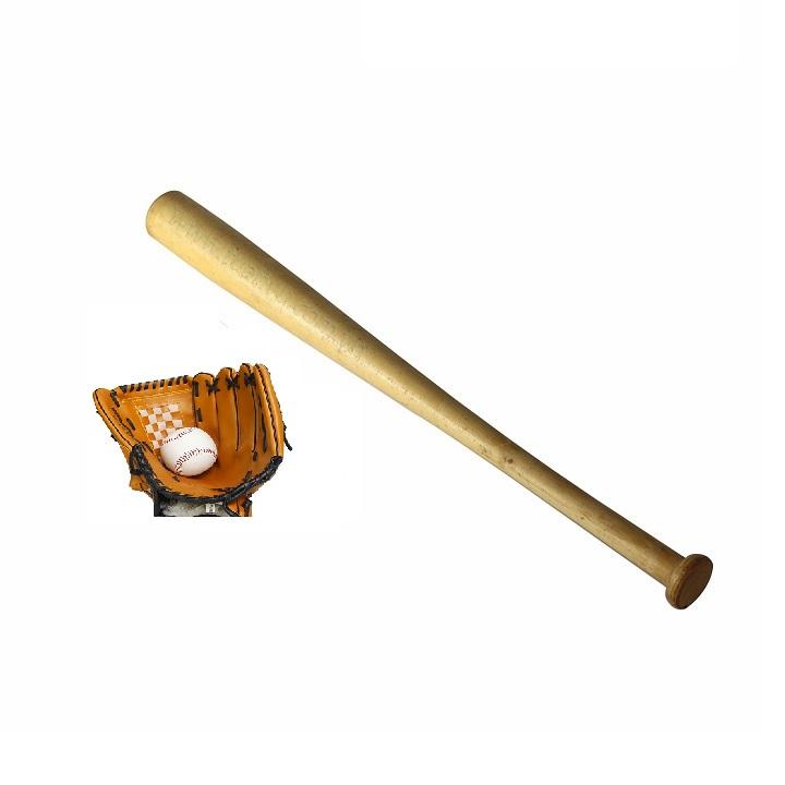 Combo gậy bóng chày gỗ + găng tay + quả bóng chày