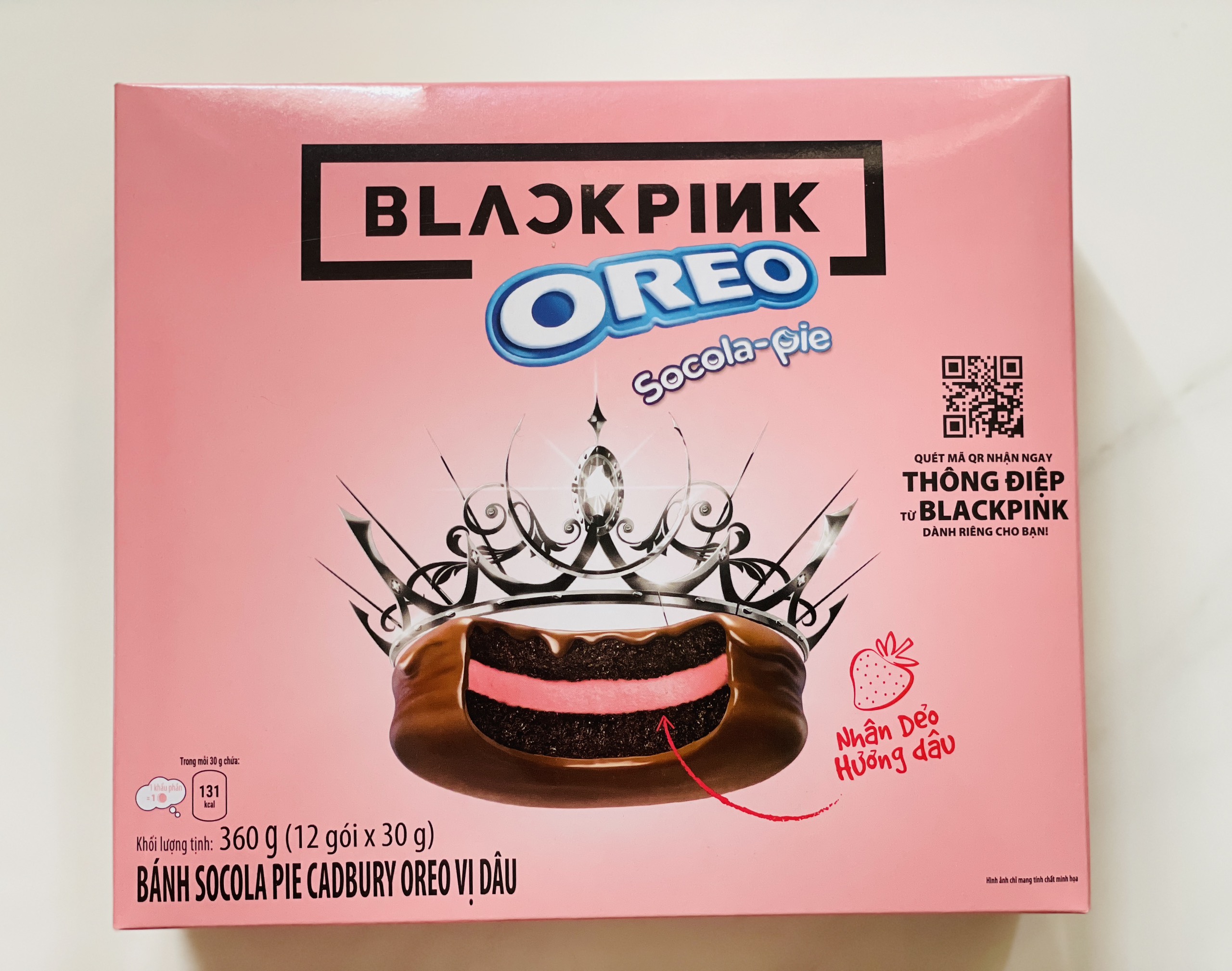 Bánh Oreo Socola-pie Nhân Dẻo Marshmallow 360g