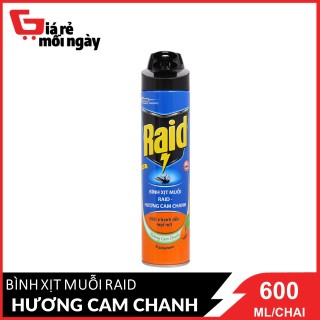Bình xịt muỗi Raid Hương cam&chanh 600ml thumbnail