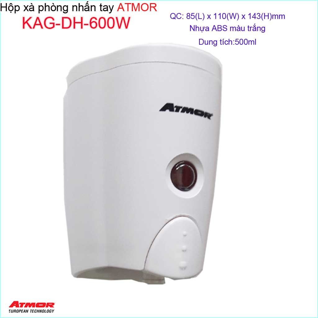 Hộp nhấn xà phòng bình xịt xà phòng atmor kag-dh600w