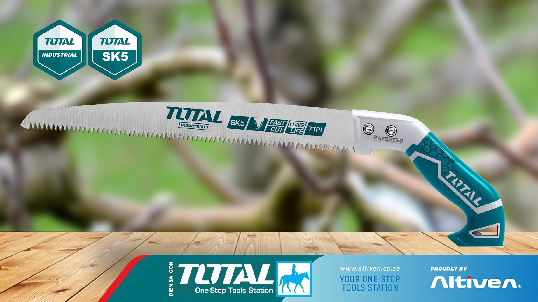 Cưa cành cắt cành cưa gỗ cầm tay lưỡi cong 330mm 13inch total tht51133026