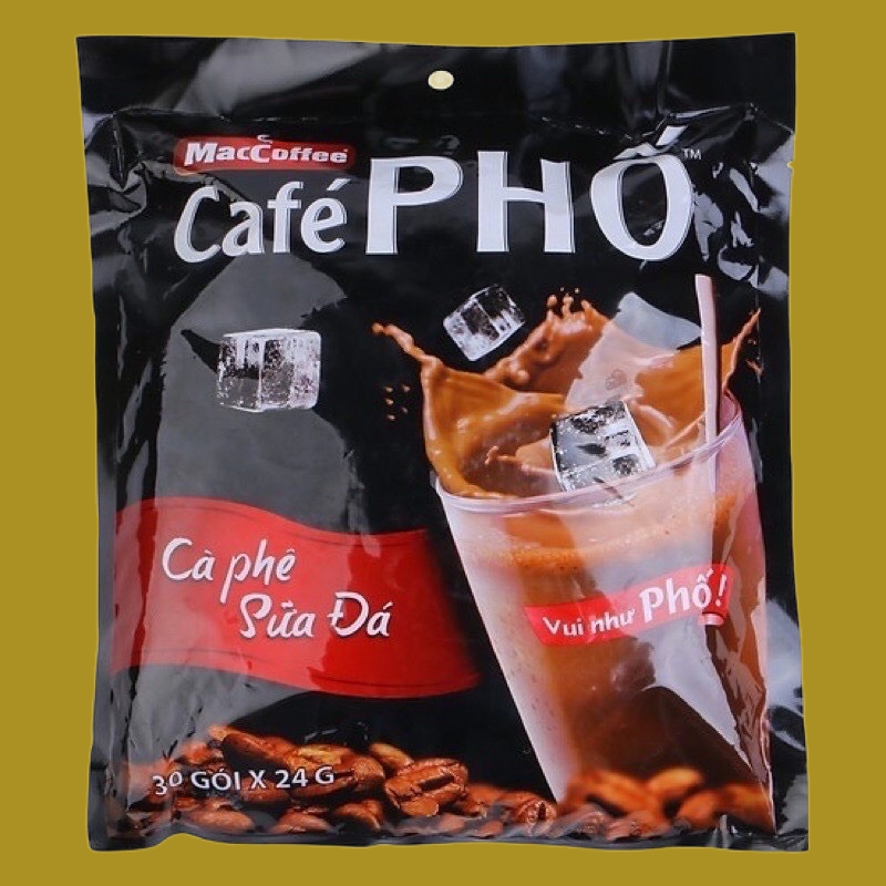 Cà phê sữa đá maccoffee café phố - combo 2 túi - cty bát muội