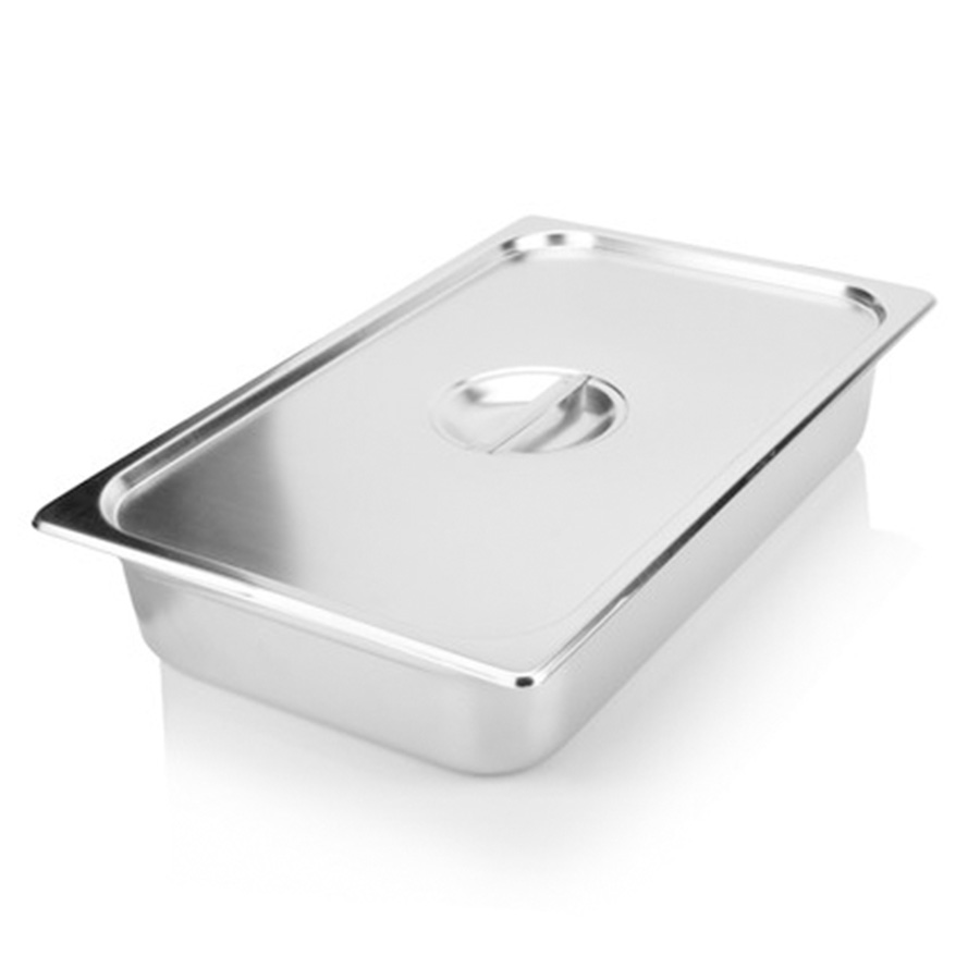 Khay đựng thạch , thực phẩm topping inox 1/1 (53x32,5x10cm)