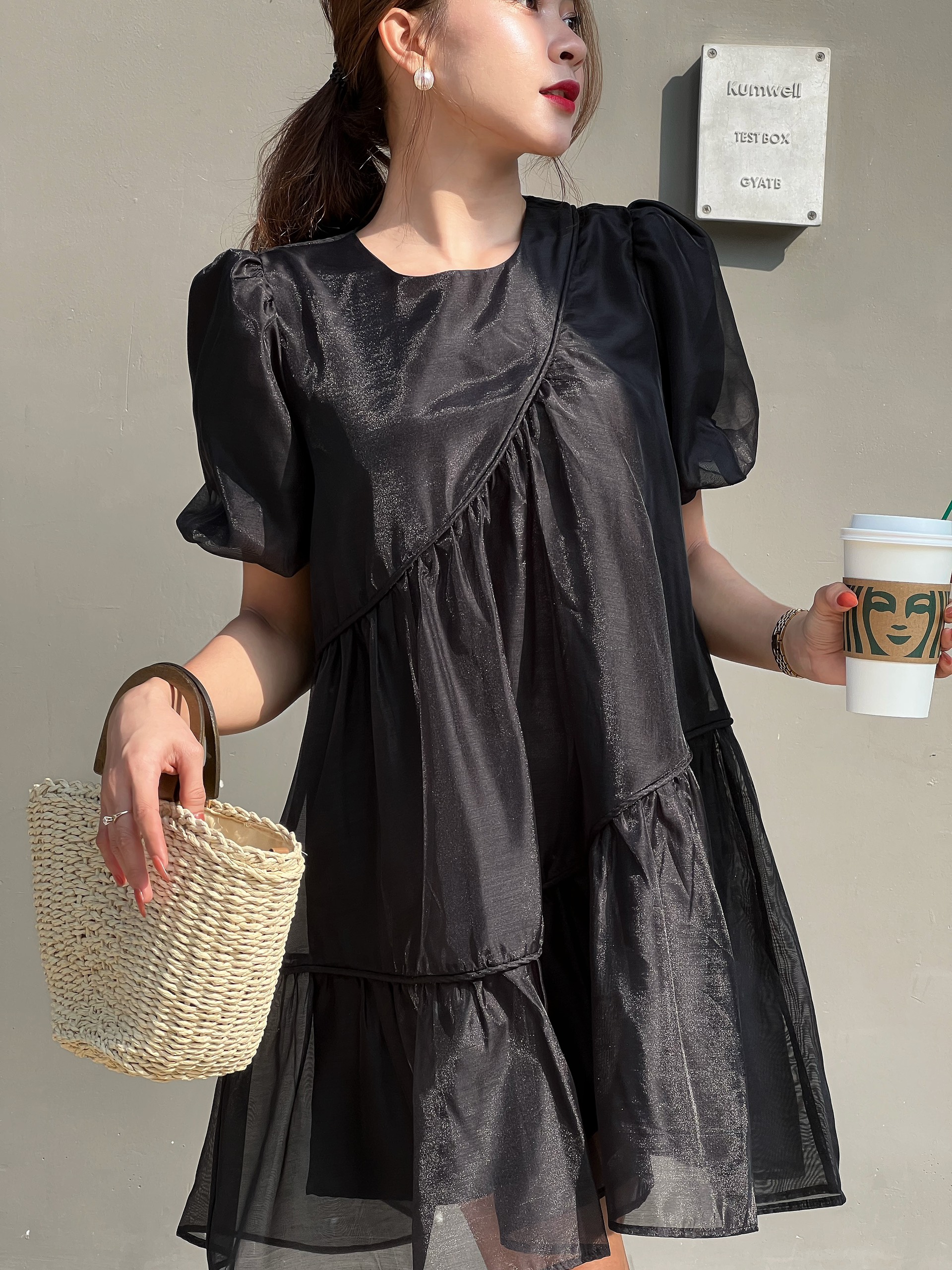 Đầm babydoll ngắn vặn thừng Joven