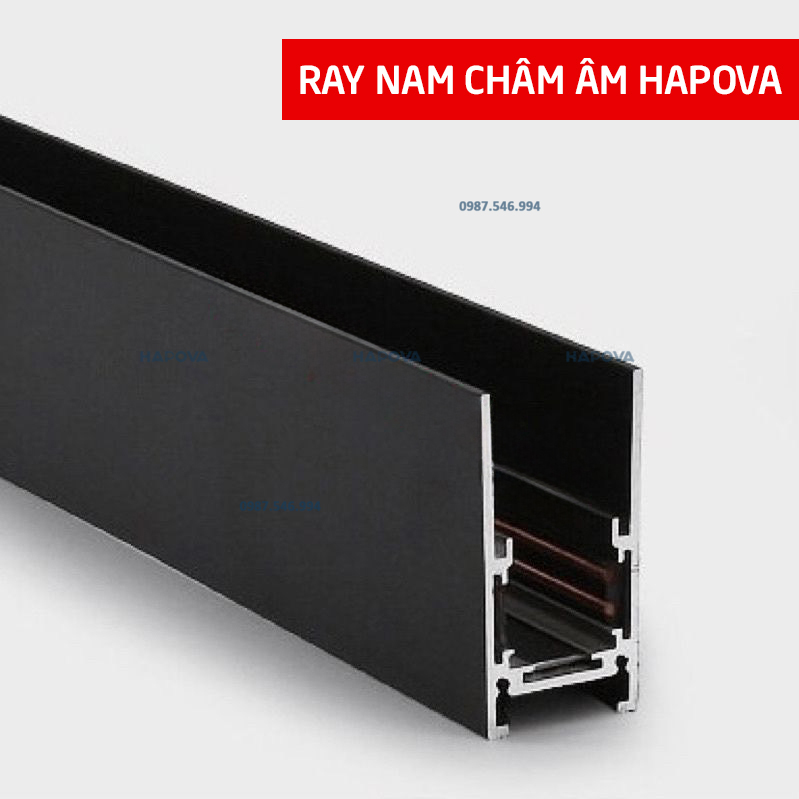 Đèn ray nam châm, đèn led nâm châm âm trần tán quang, tiêu điểm 12w, 18w, 20w hapova dr 55