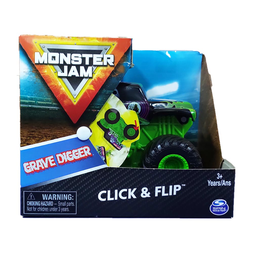 Đồ chơi Xe đua địa hình Monster Jam Click&Flip ấn bật và nhào lộn tỷ lệ 1:43