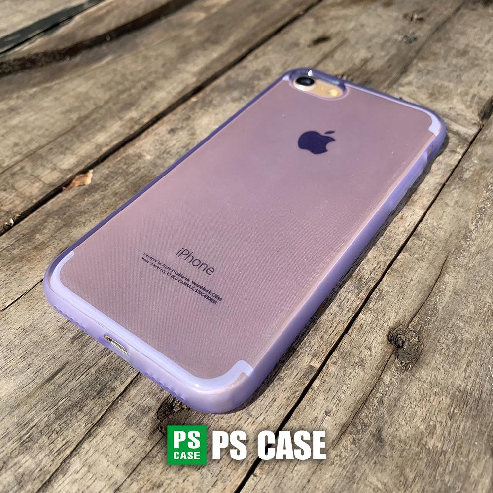 Ốp lưng dẻo tím mờ chống sốc cao cấp dành cho iPhone 7 / iPhone 8 - PS Case phân phối