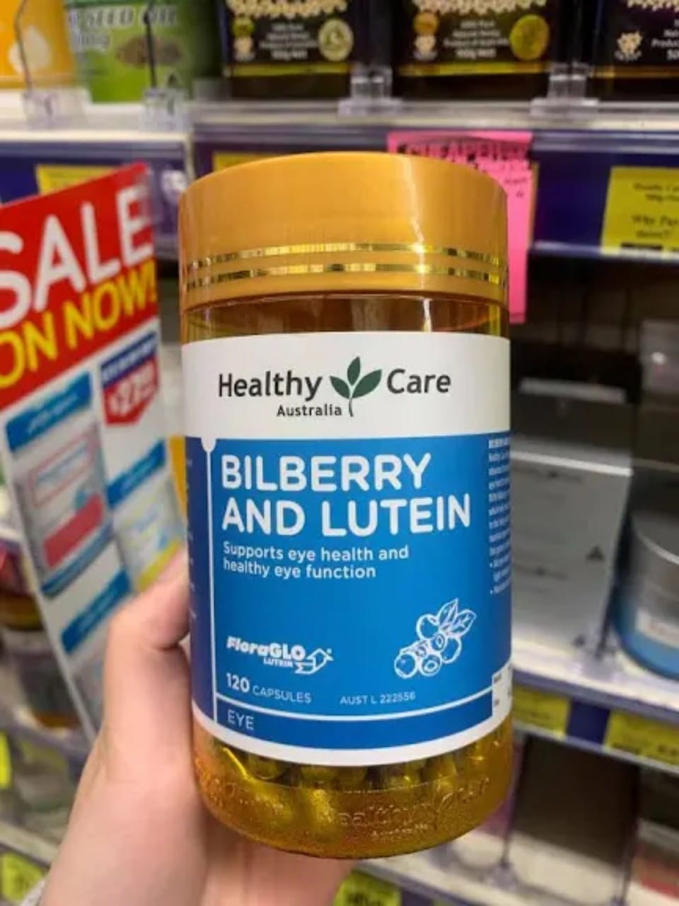 bổ mắt Bilberry & Lutein Healthy Care Úc 120 viên