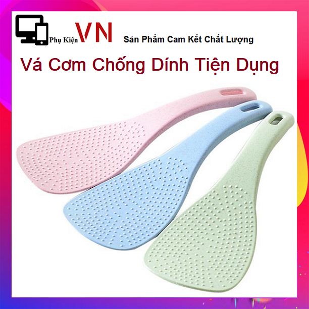 Vá Cơm Chống Dính Tiện Dụng -  Muôi xới cơm muỗng xúc cơm lúa mạch chống dính