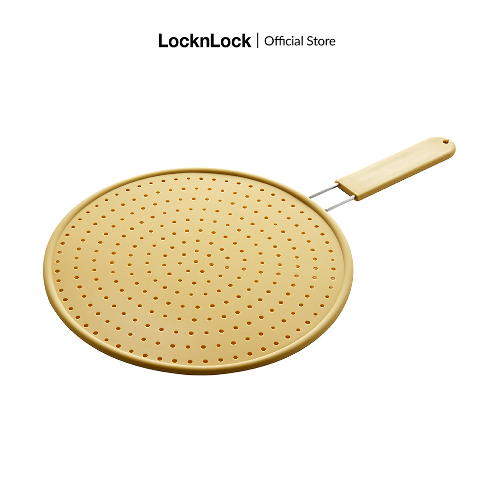Nắp silicone chống văng dầu mỡ 28cm Lock&Lock -SC-CKT206 -có tay cầm inox
