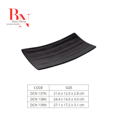 Dĩa Nhựa Melamine Nhám Đen