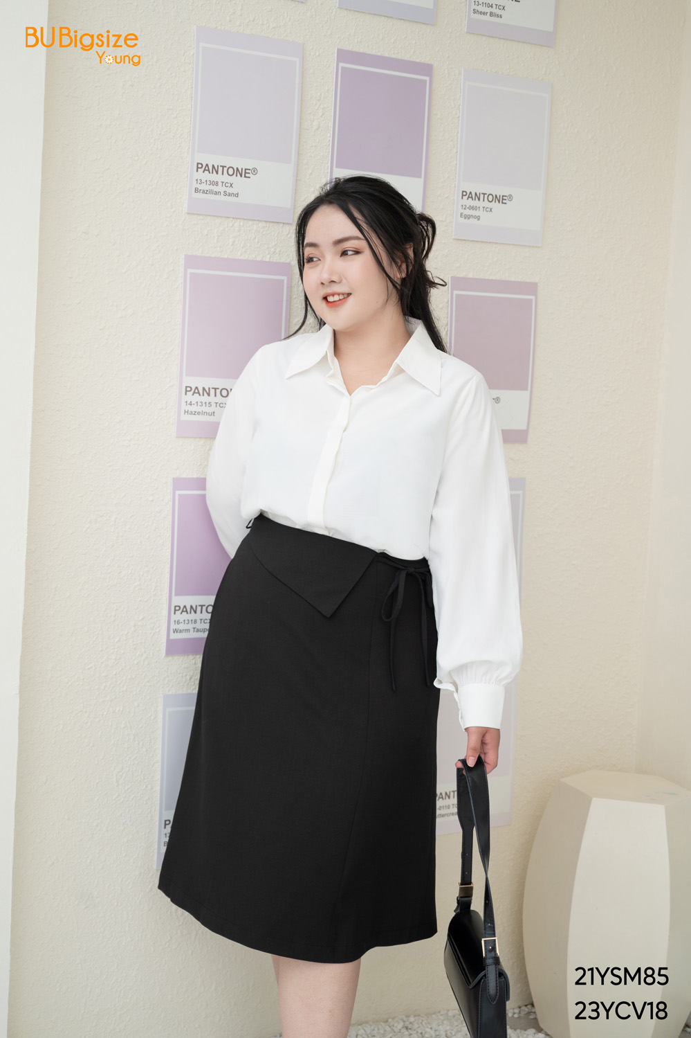 Chân váy A dáng dài BIGSIZE (55kg đến 95kg) - 23YCV18 - [BU Bigsize Young]