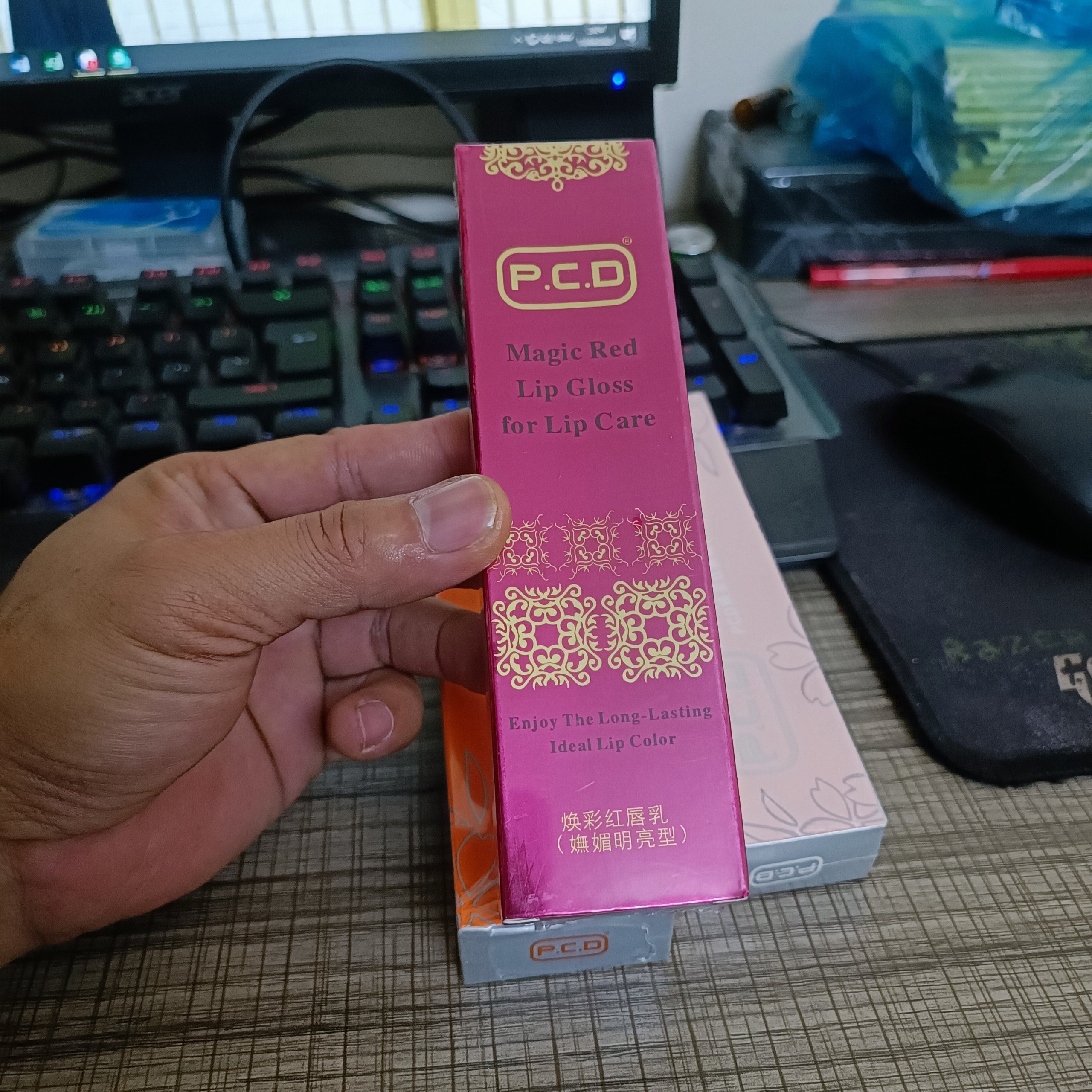 Dưỡng môi sau phun săm PCD, kích dưỡng màu môi (màu cam)