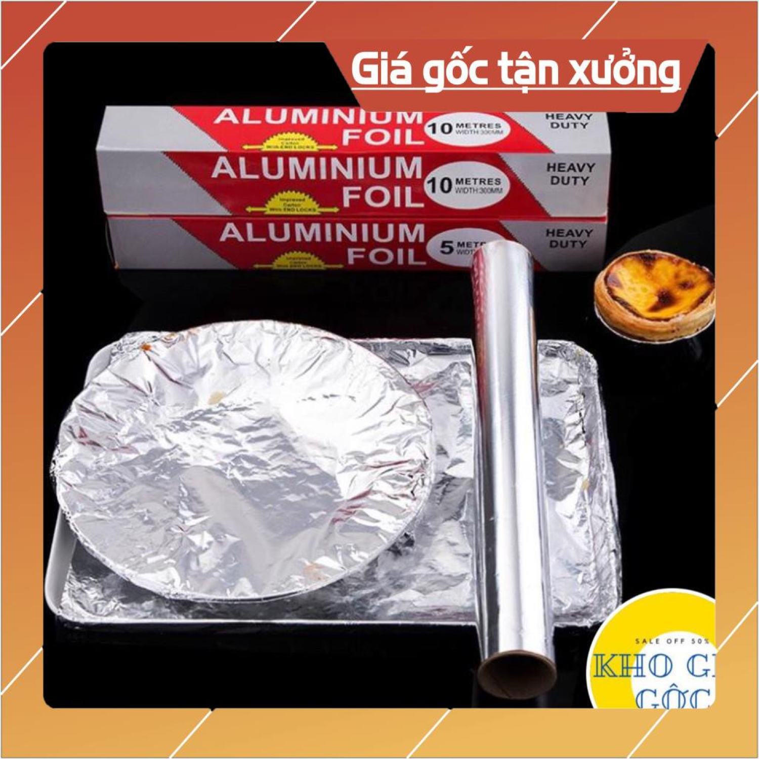 CUỘN GIẤY BẠC NƯỚNG ĐỒ ĂN ALUMINIUM (size 30cm x 5m)