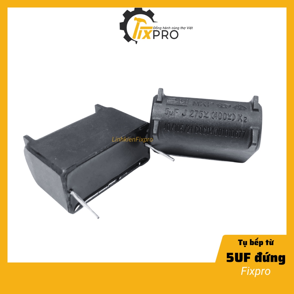 Tụ bếp từ 5uf 400vdc đứng chính hãng bm