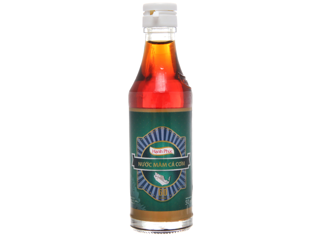 Nước mắm cá cơm Hạnh Phúc 60 độ đạm chai 50ml ( combo 5 chai)