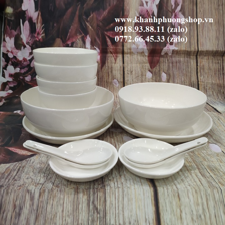 [HCM]bộ chén tô dĩa sứ - bộ chén tô dĩa sứ