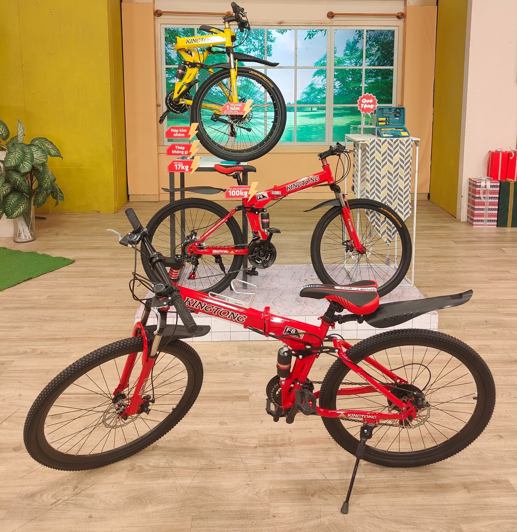 [HCM]Xe đạp thể thao gấp gọn HaHoo-Màu Cam