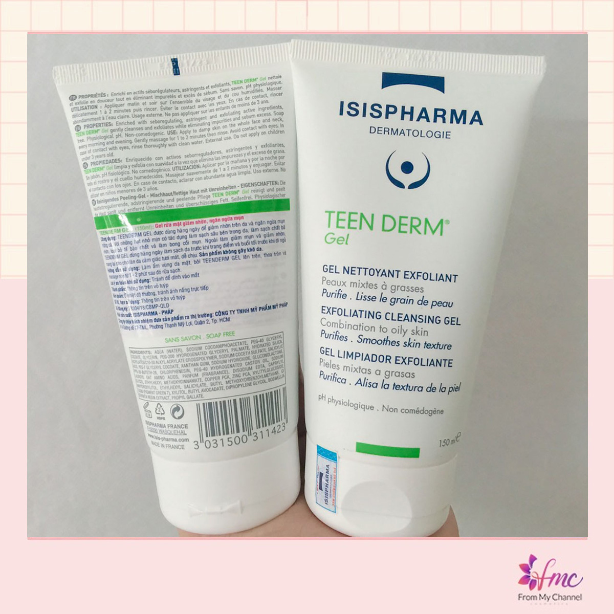 [MUA 1 TẶNG 1] Sữa rửa mặt Isis Pharma Teen Derm Gel giảm nhờn và ngăn ngừa mụn 40ml/150ml + Tặng 1 túi chườm giảm đau bụng