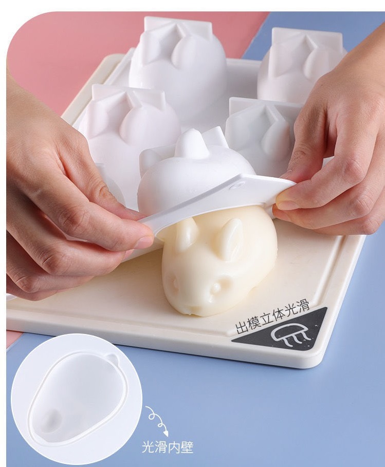 Khuôn Silicon 6 Thỏ Nhỏ