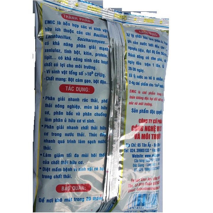 Chế phẩm vi sinh ủ phân hữu cơ EMIC 200g