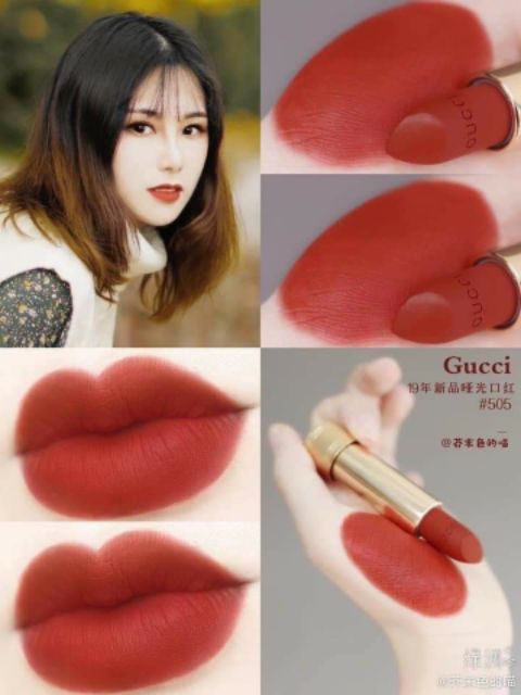 ( Sẵn - Auth ) Son Gucci Matte 505