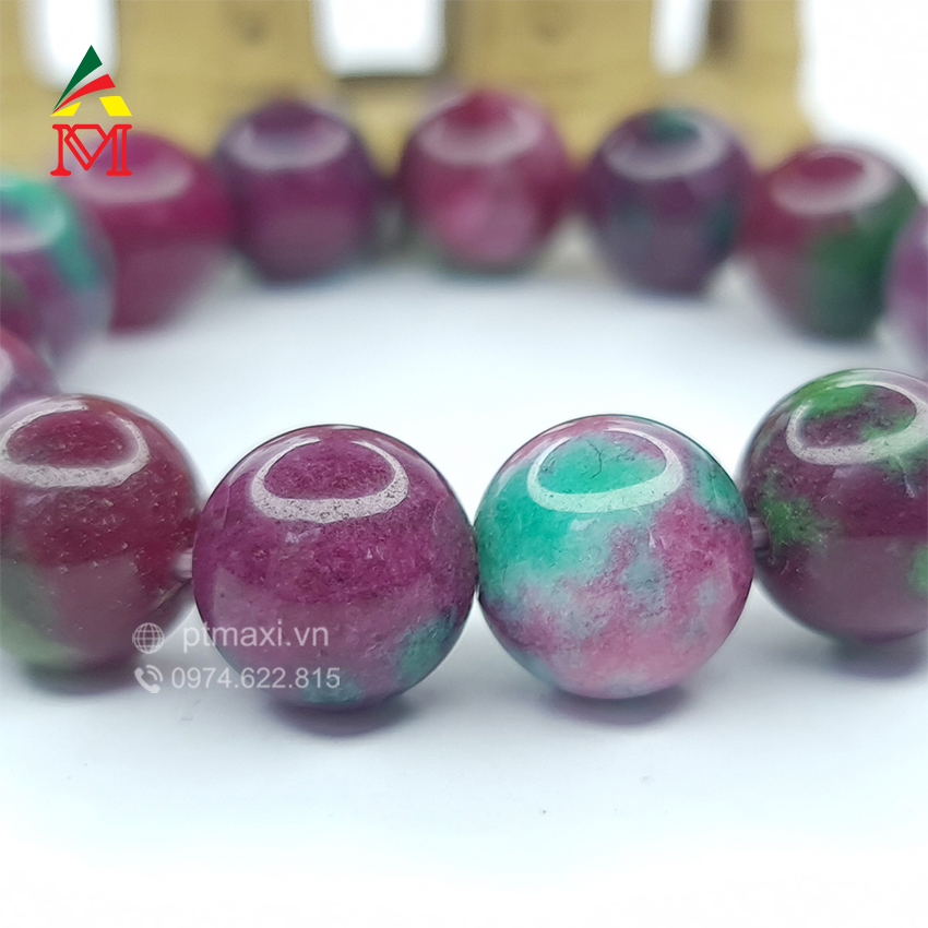 Vòng Tay Dạng Hạt Đá Ruby Nam Phi. Hợp Mệnh Thổ, Hoả