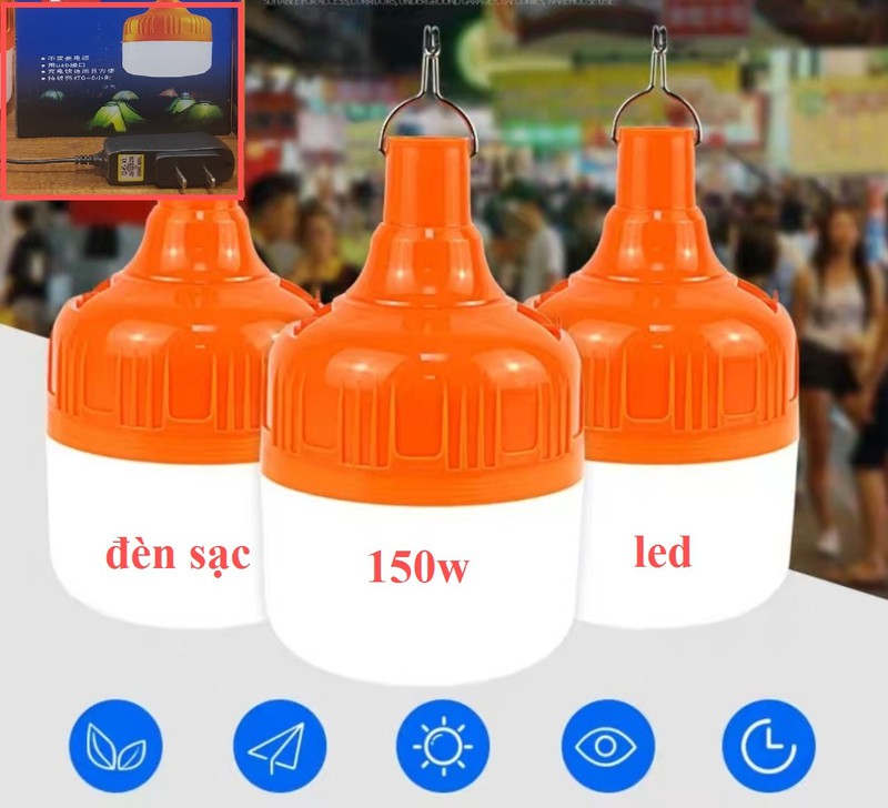 Bóng Đèn Buld Tích Điện 150w SẠc Pin