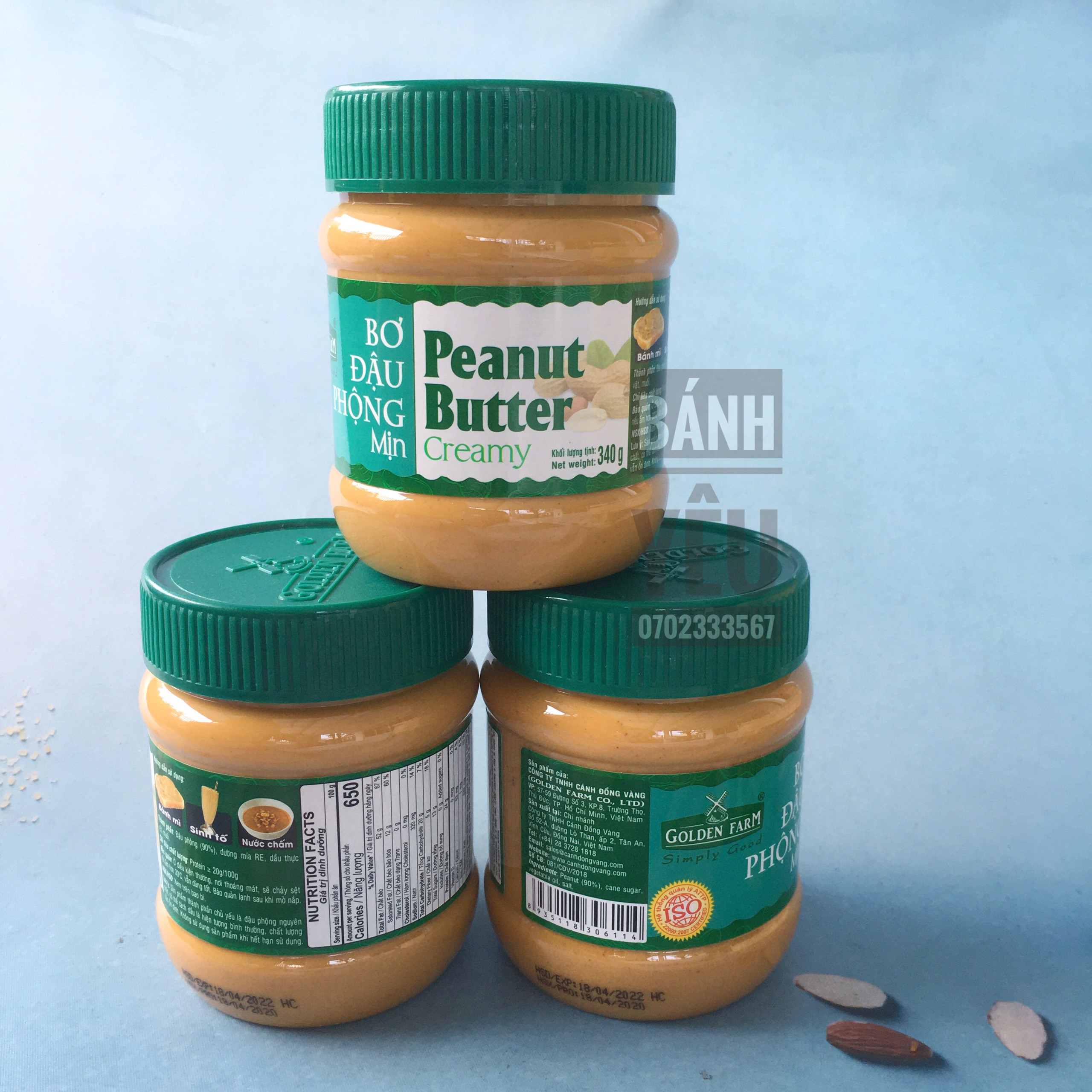 Peanut butter creamy 340g jar