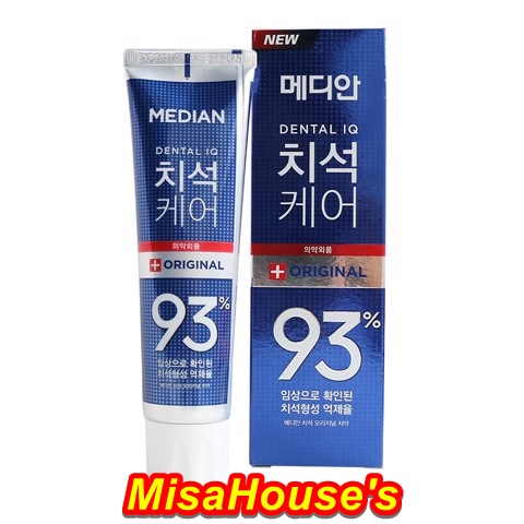 [ Tặng kèm bàn chải ] Kem Đánh Răng Hơi thở thơm mát Gấp 5 Lần Median Dental IQ 93% Original 120g