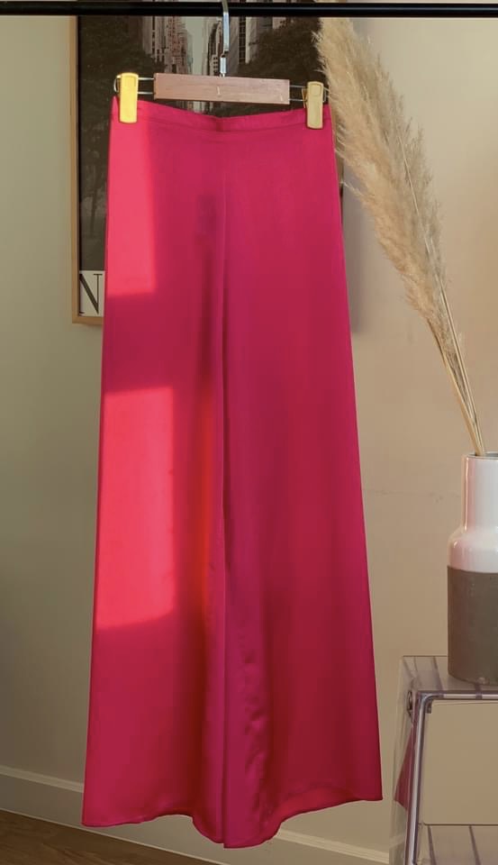 Quần áo dài vải satin lụa đủ màu