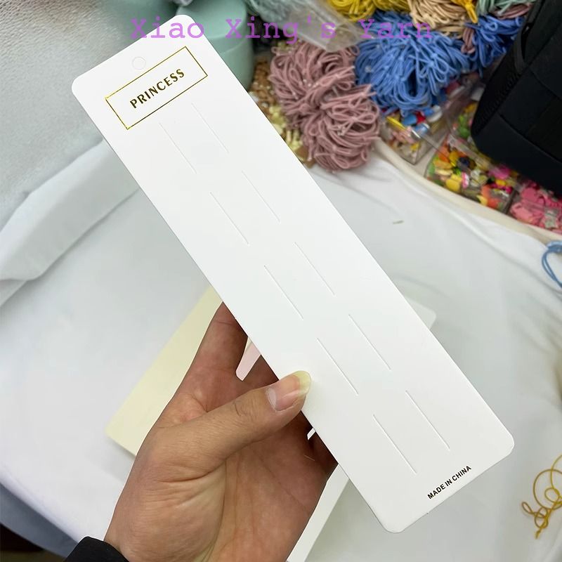 10 bìa giấy cứng đựng kẹp tóc, cột tóc đủ kích thước | Xiaoxing's Yarn