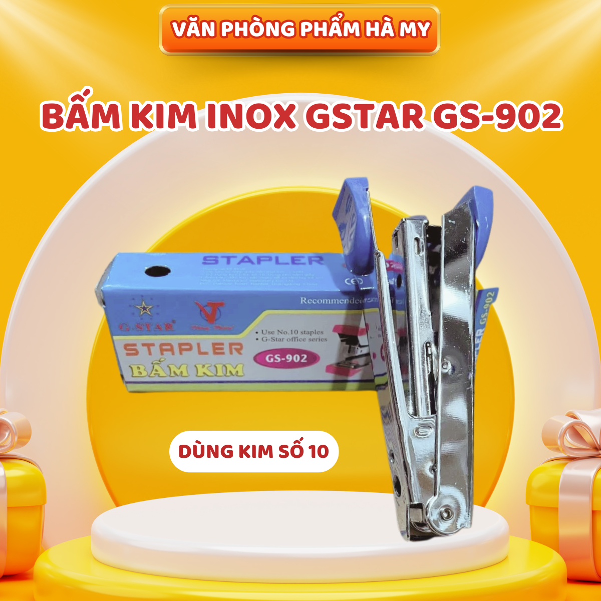 Dập Ghim Inox số 10 Gstar GS-902