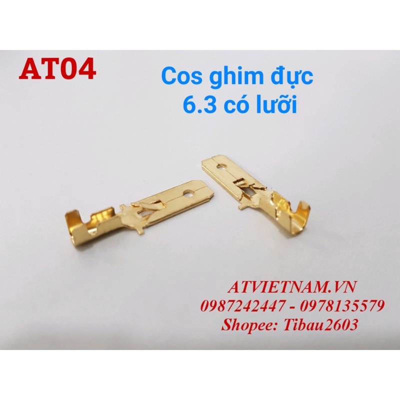 Cos Đực Ghim 6.3 có lưỡi - AT04 ( 1 bịch/50 cái)