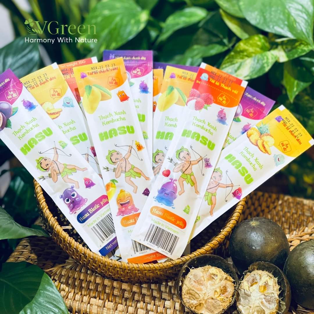 500g Thạch xanh Kombucha Hasu siêu ngon đặc biệt