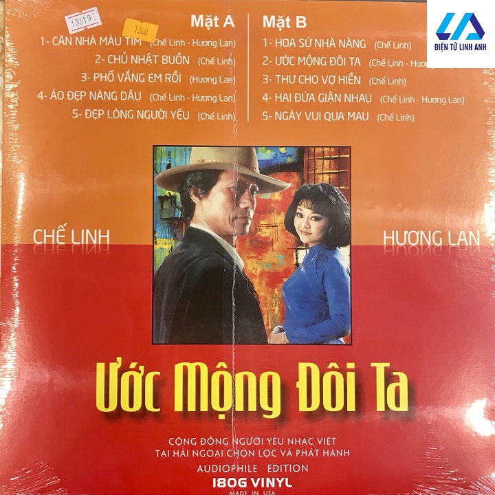 Đĩa than Ước mộng đôi ta Chế Linh Hương Lan