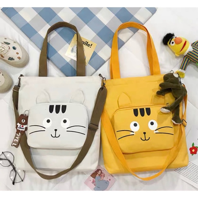 Tote đeo 2 kiểu - túi hộp mèo