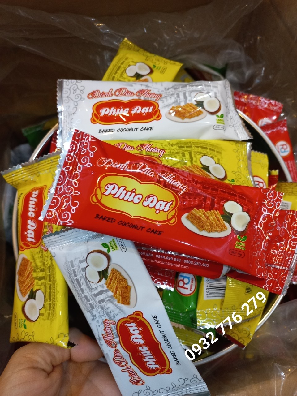 1kg bánh dừa nướng phúc đạt - đặc sản quảng nam - giòn - thơm - ngon - đồ ăn vặt - bánh kẹo ăn vặt - bánh kẹo tết shop haimy