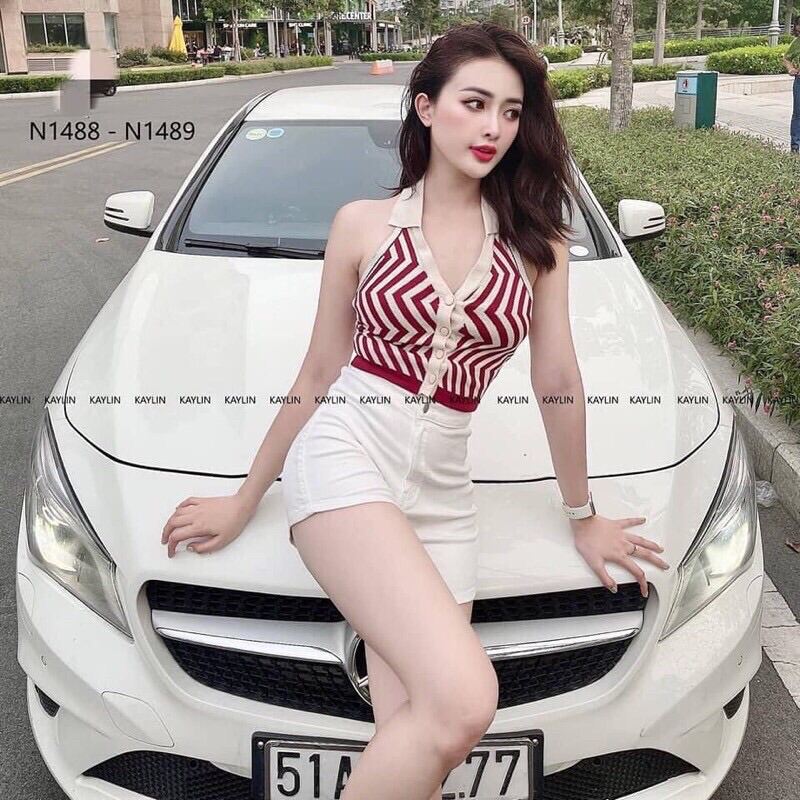 Áo ba lỗ cổ bẻ yếm hở lưng hottrend 2022