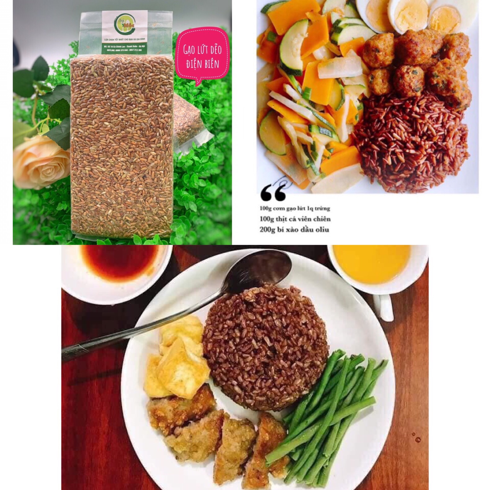 Gạo lứt dẻo ĐIỆN BIÊN không cần ngâm ăn kiêng, tiểu đường, eatclean/keto (1kg)