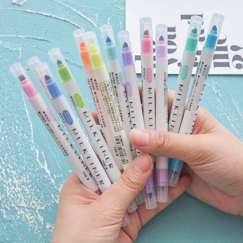 Set 12 bút highlight đủ màu dùng đánh dấu sách