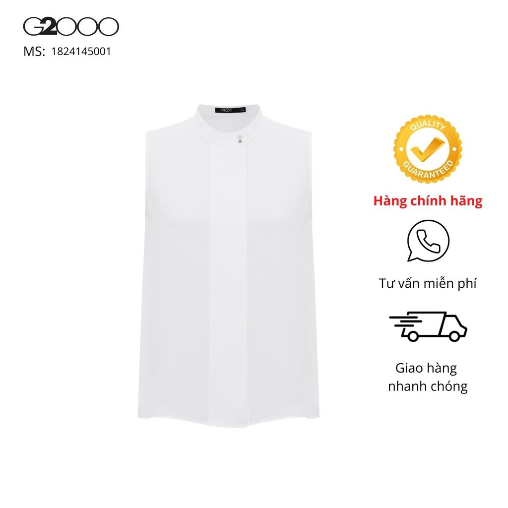 Áo Kiểu Nữ G2000 (18241450-01/84) Màu Trắng, Tím Nho