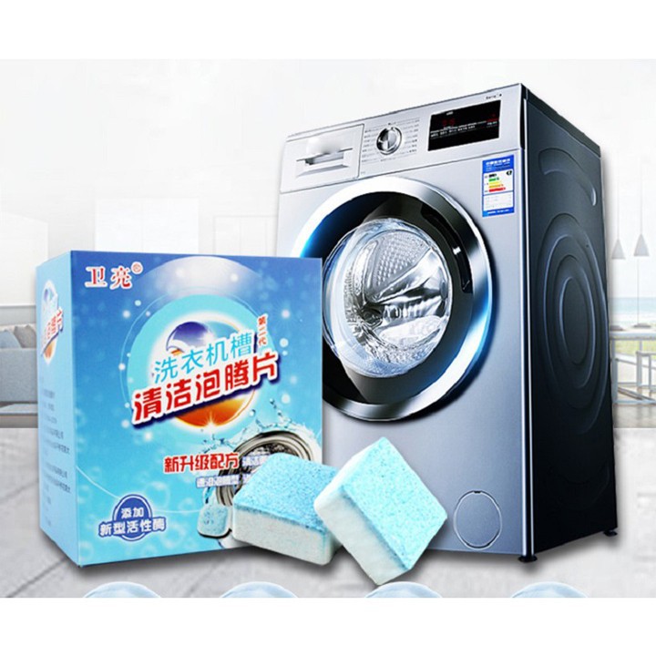 [SIÊU SẠCH] HỘP 12 VIÊN TẨY LỒNG GIẶT CAO CẤP - COMBO 12 VIÊN SỦI LÀM SẠCH VÀ KHỬ MÙI MÁY GIẶT CỰC TỐT