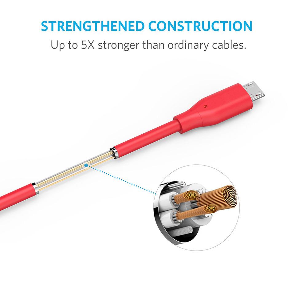 Cáp Micro USB Anker PowerLine - Dài 1.8m - A8133