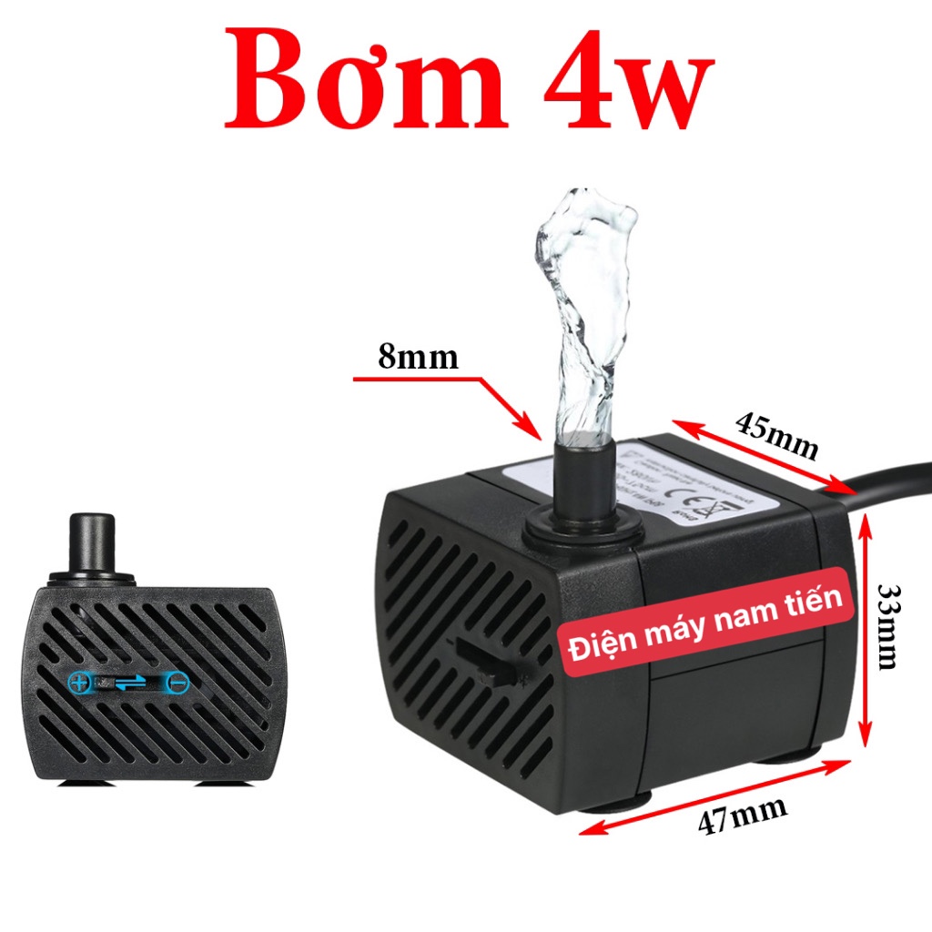 Bơm nước quạt điều hòa bơm chìm mini , hòn non bộ