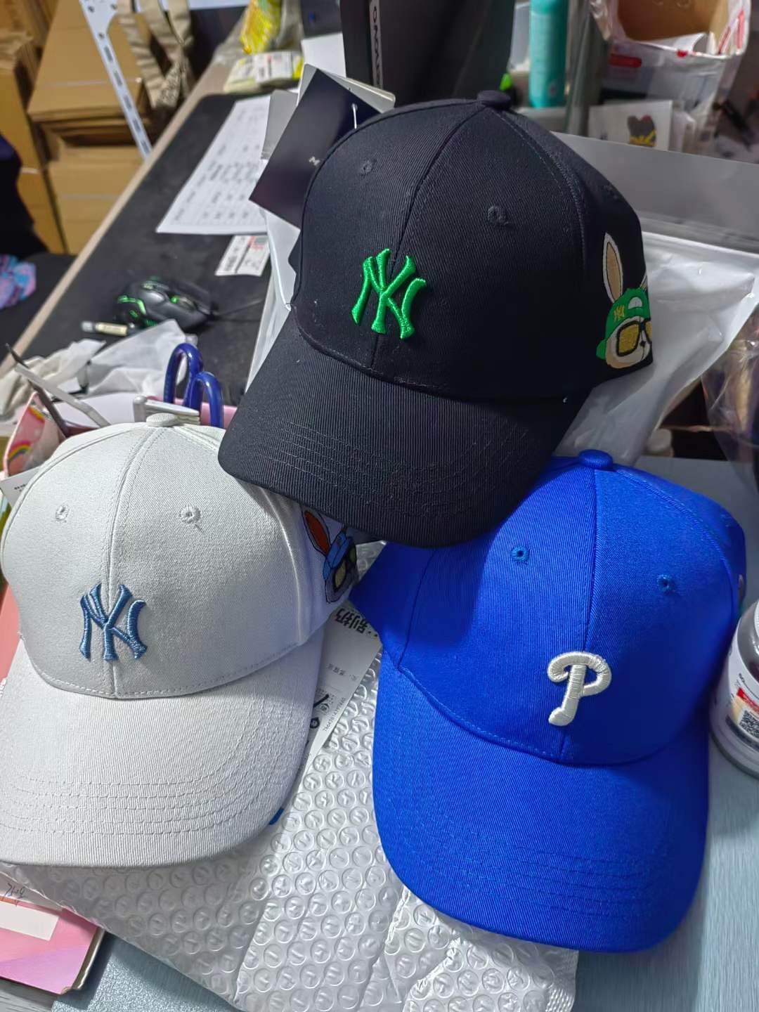 Mũ Lưỡi Trai MLB Logo Thêu Họa Tiết Thỏ
