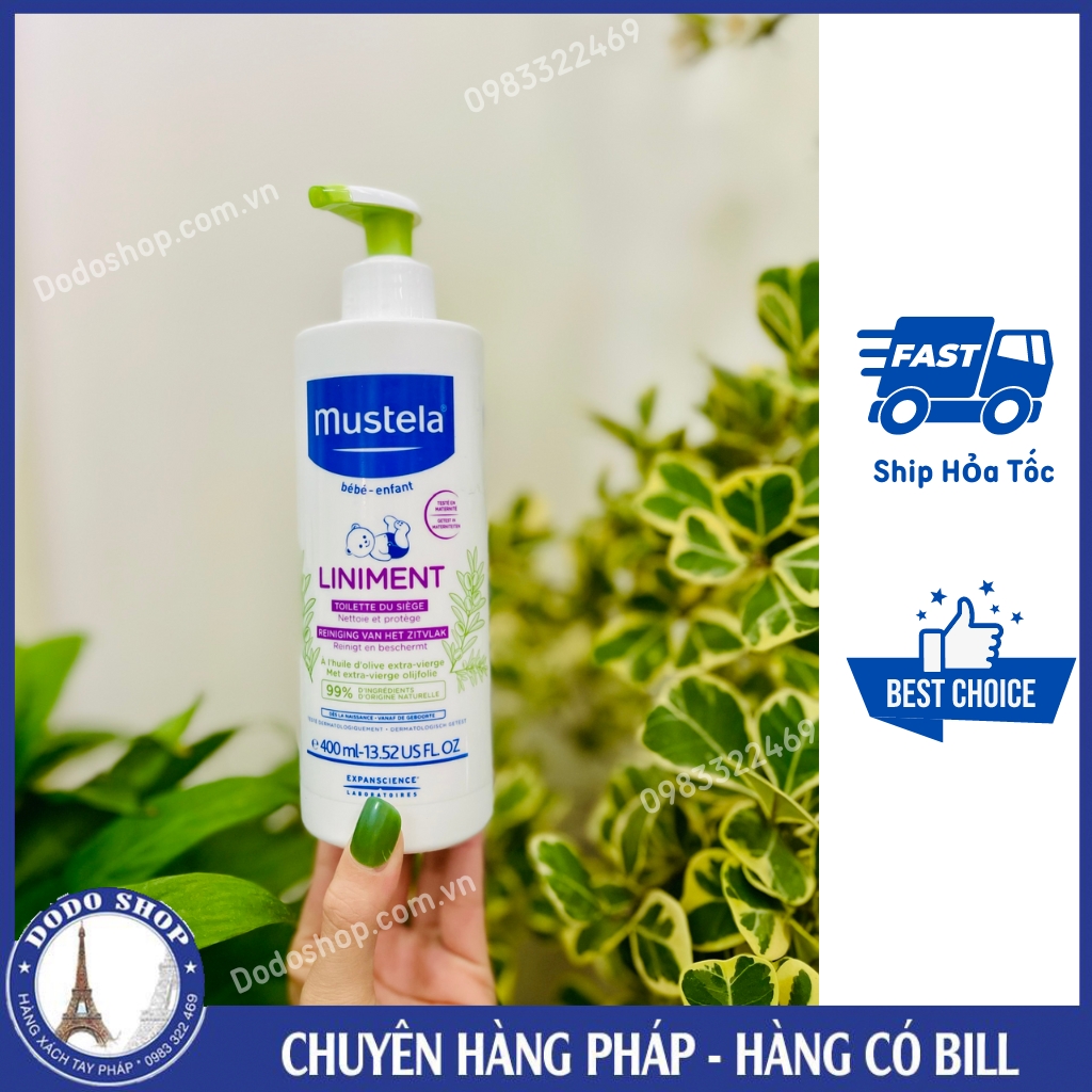 Dung dịch vệ sinh thay bỉm Liniment của Mustela 750ml_Dodoshop.com.vn