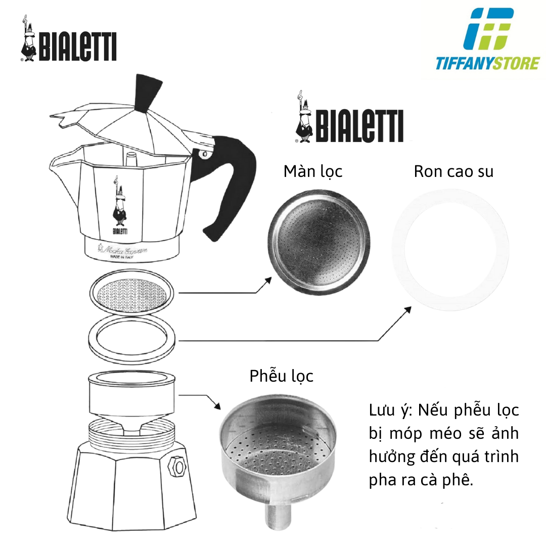 [HCM]Ấm pha cà phê Bialetti Moka Express - Made in Italy