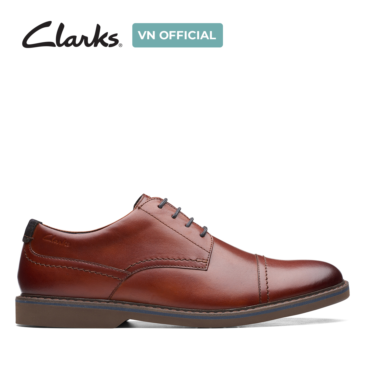 Giày Tây Da Nam Clarks - Atticus LT Cap