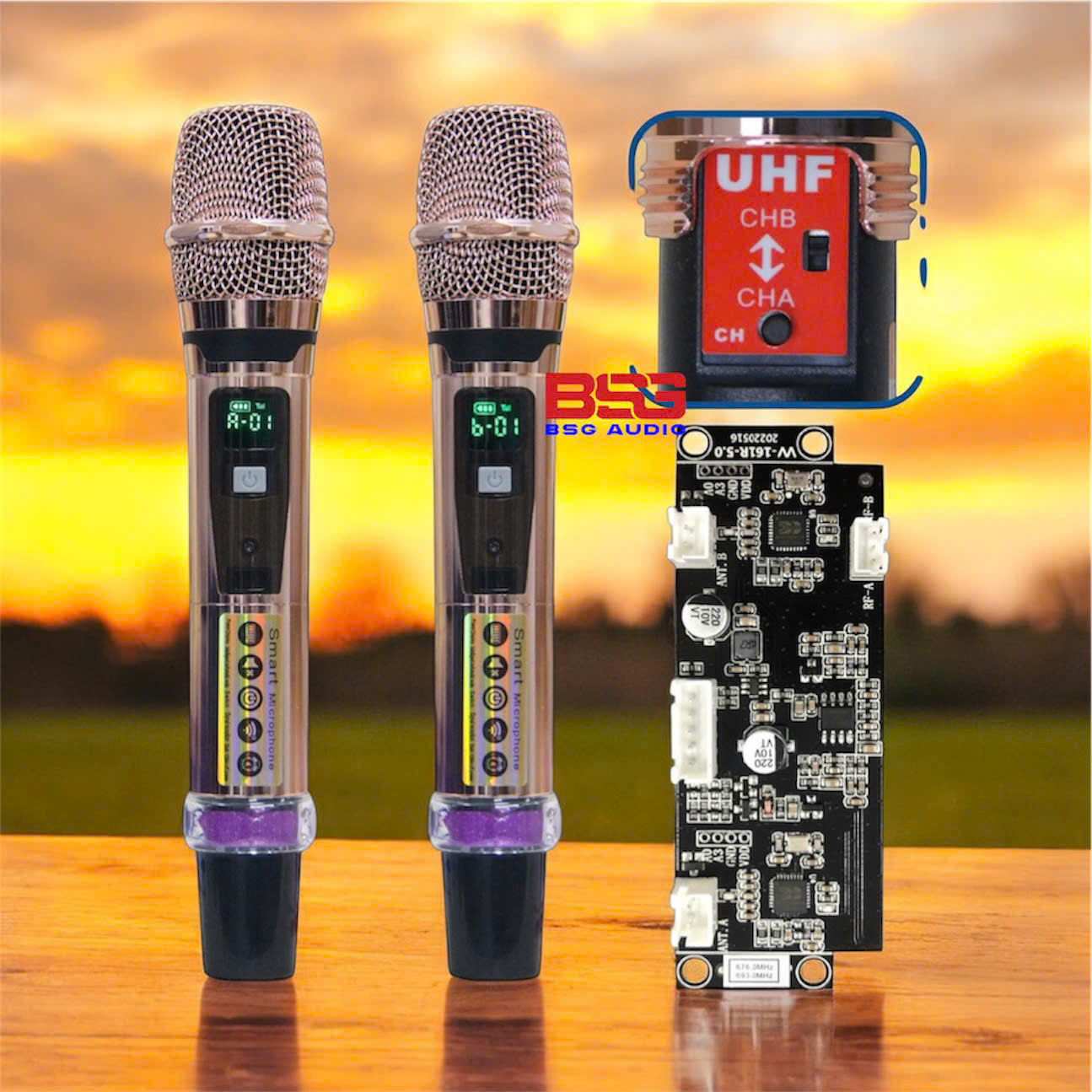 Micro Loa Kéo UGX-23 Cao Cấp Kim Loại Nhôm - 2 Kênh Riêng Biệt